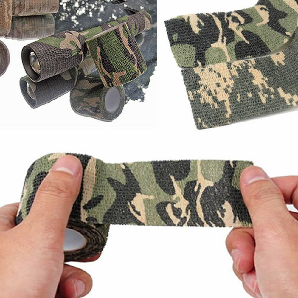 Waterproof Camping Camouflage Duct Tape Wrap 5cm x 4.5m Fabric Hunting Stealth