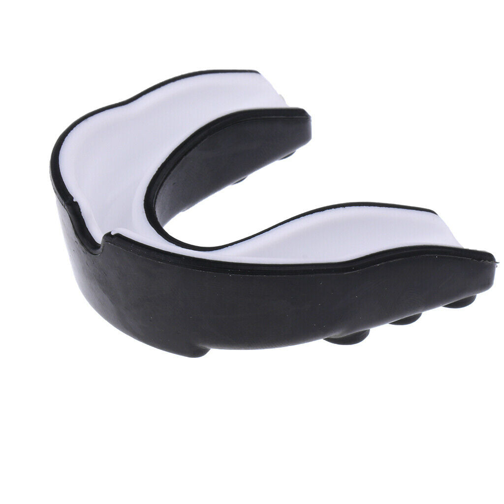 2Pcs Mouth Guard Gum Shield Boil Bite Mouthguard For Football Boxing Black
