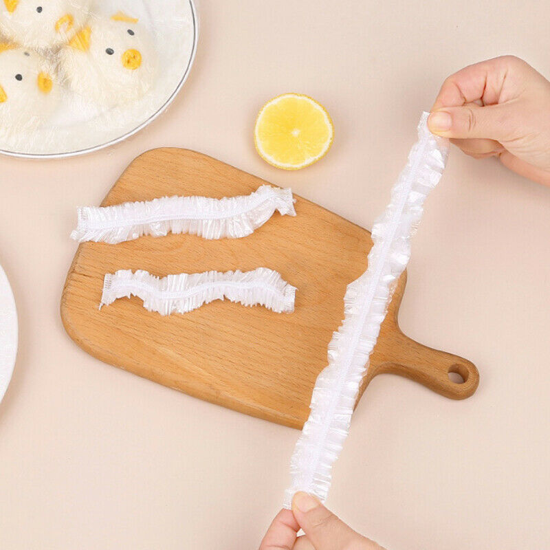100pcs Reusable Food Storage Bags Elasticated Bowl Lids Kitchen Freezer Cove KX