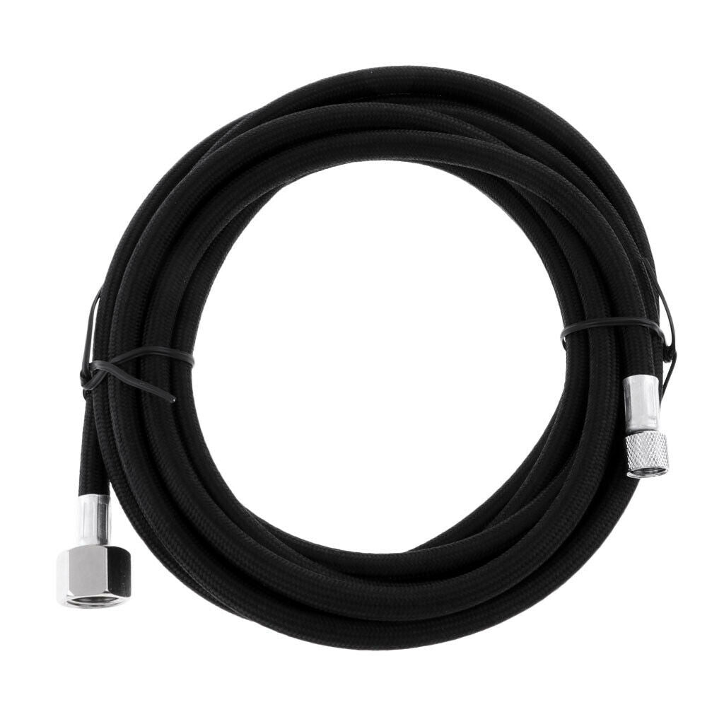 Black Nylon Braided Airbrush Air Hose Adapter Fitting Coupling 1/8" & 1/4"