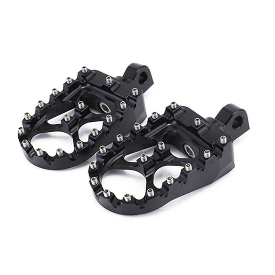 1 Pair Motorcycle Black Footpegs Foot Pegs For Dyna Sportster 883 Fatboy Bobber
