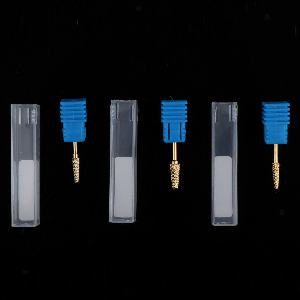 3Pcs Carbide Nail Drill Bits, Less Dust Cuticle Cleaning And Acrylic Gel