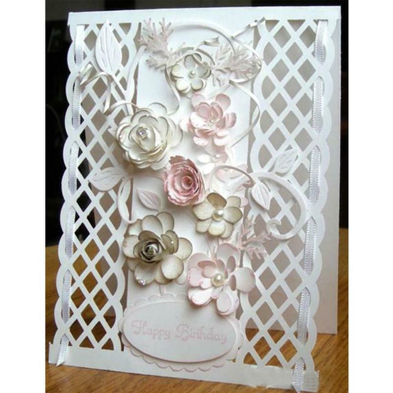 Exquisite Sector Grid Stencil Decorative Scrapbooking Birthday Card DieTemplate