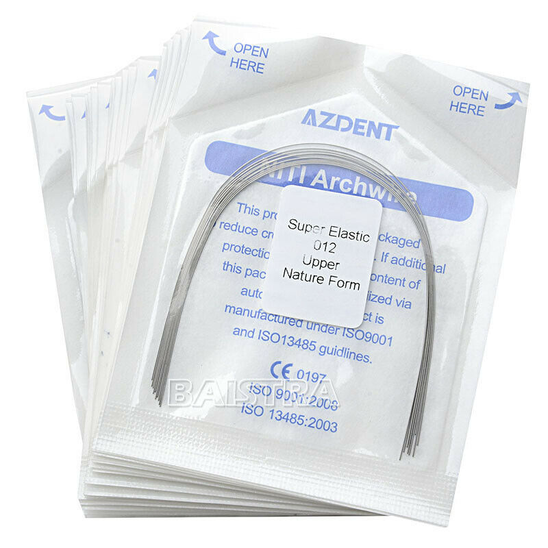 50X Dental Orthodontic Super Elastic Niti Round Natural  Arch Wires 012 Upper