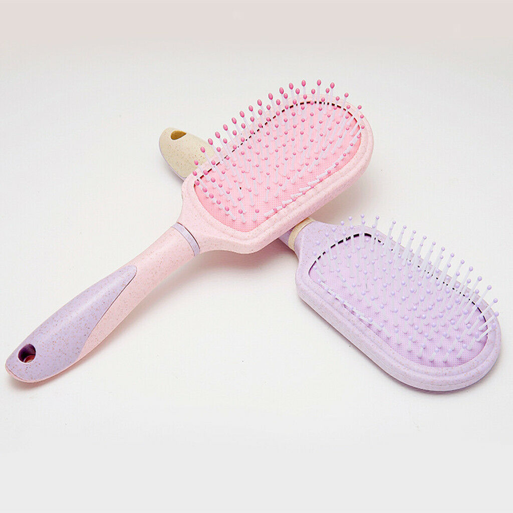 Portable Scalp Massage Hairbrush Plastic Detagling Hair Brush Comb Pink