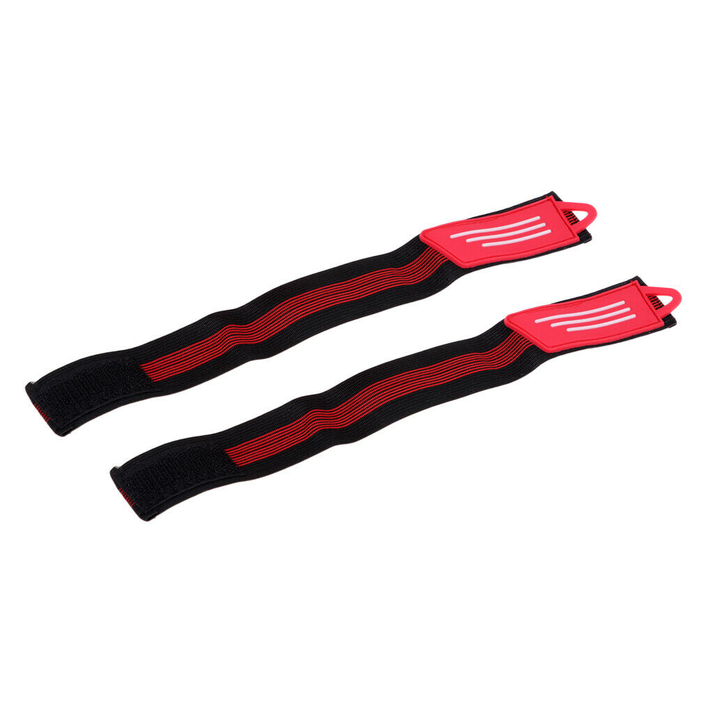 2X Stretchy Elastic Cycling Ankle Strap Leg Band Safety Gear Accessories Red