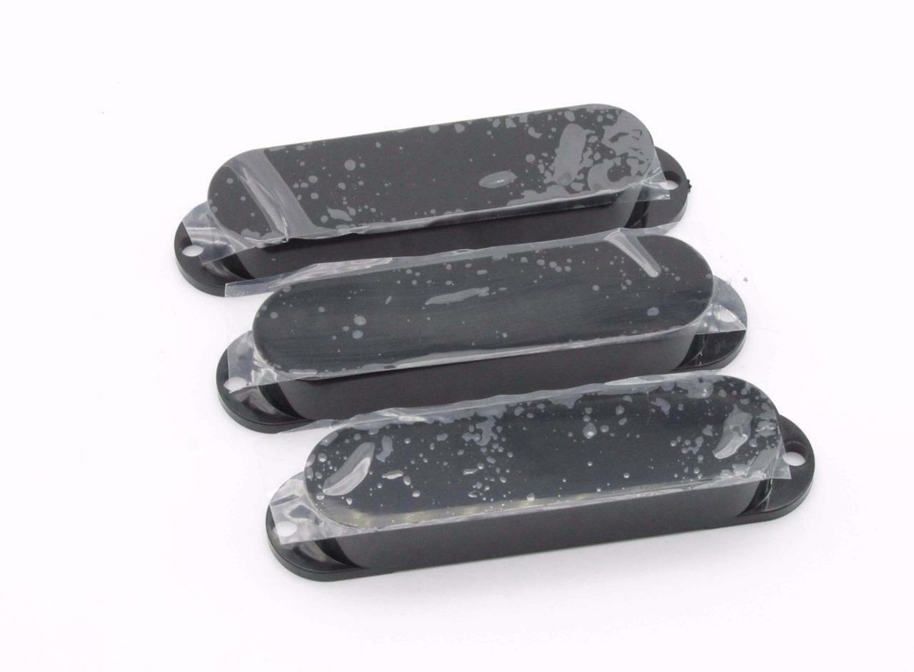 Black ST Strat Closed Single Coil Pickup Cover Sealed Pickup Covers