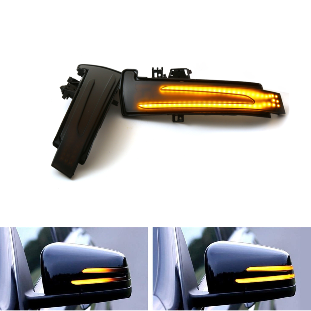 2pcs Dynamic Turn Signal LED Light Side Mirror Indicator For Mercedes Benz W204