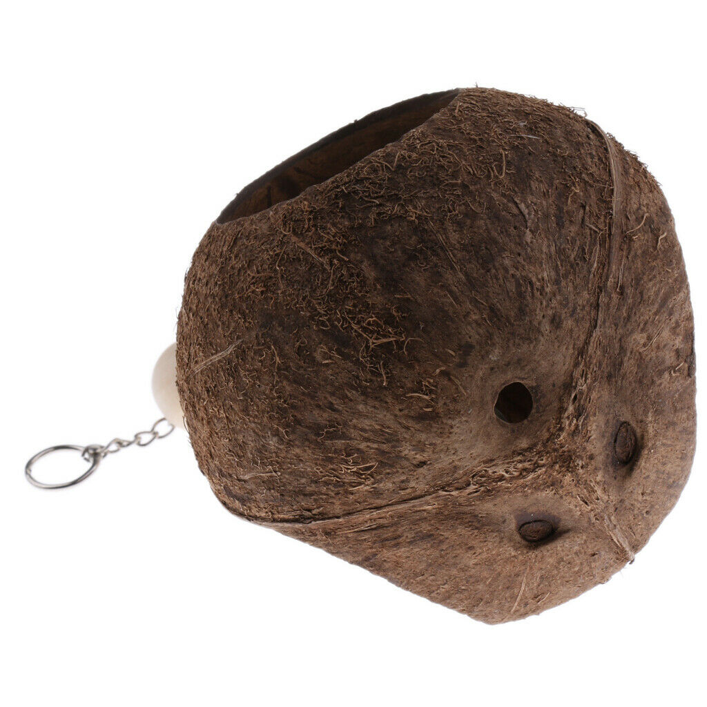 Coconut Shell Bird Nesting House Cage With Hanging Lanyard For Small Pet