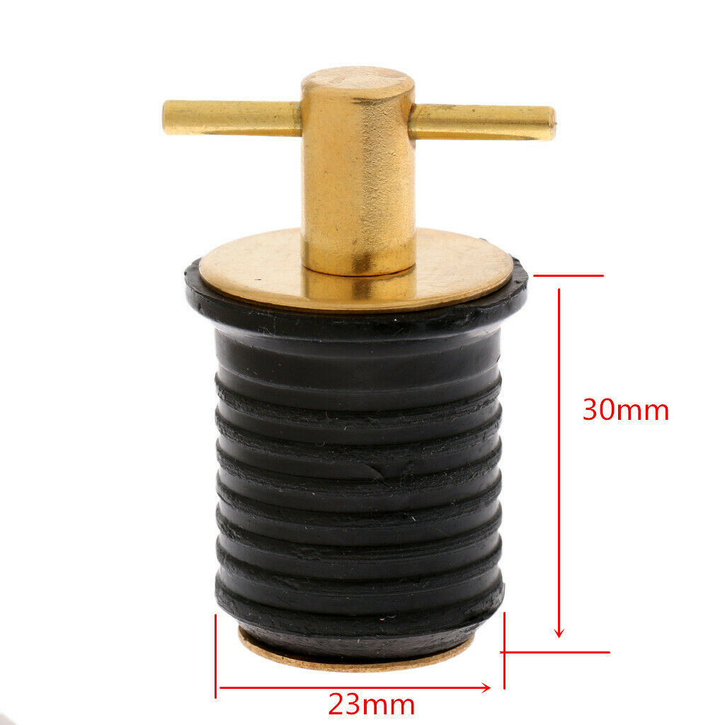 Brass & Rubber Twist Turn Boat Drain Plug