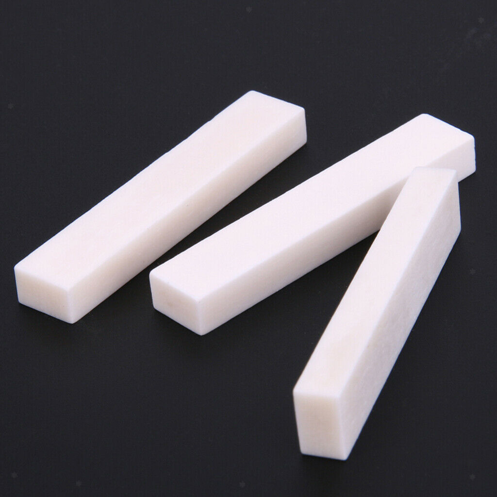 DIY 3Pcs Buffalo Bone Bridge White Walnut 52x6x10mm for Folk Guitar