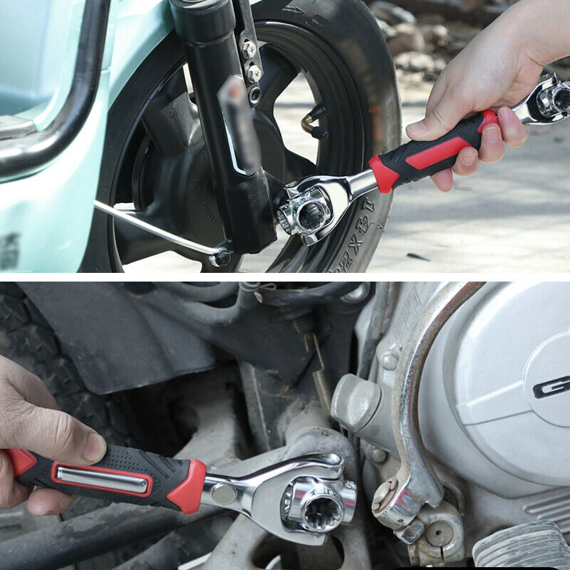 Car Repair Wrench Multi-head Torque Socket 360Â° Spanner Hand Tool Spline Bolts