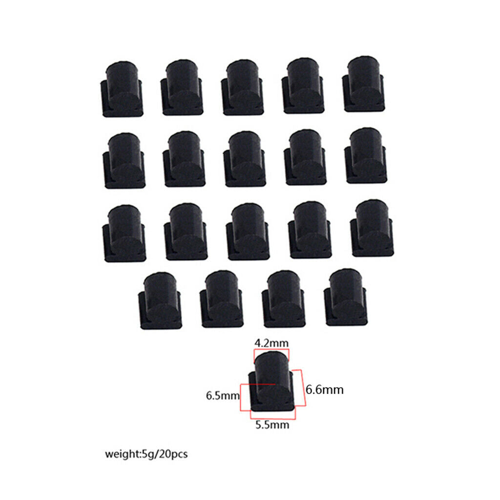 20 Pack Black Alto Horn Silica Gel Buffering Pads Parts Instrument Accessory