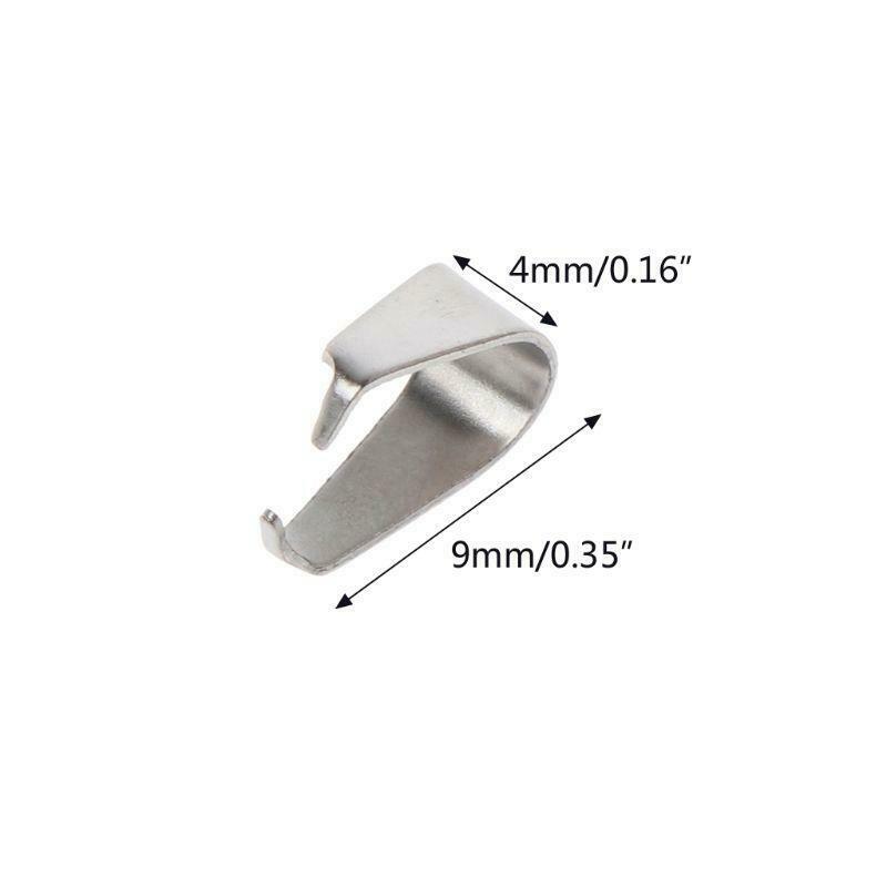 60Pcs Pinch Clip Bail Clasp Dangle Charm Bead Pendant Connectors Jewelry Making
