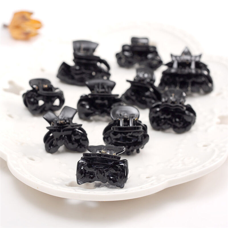10pcs Popular Mixed Small Plastic Black Hair Clips Hairpin Claws Clamps DD