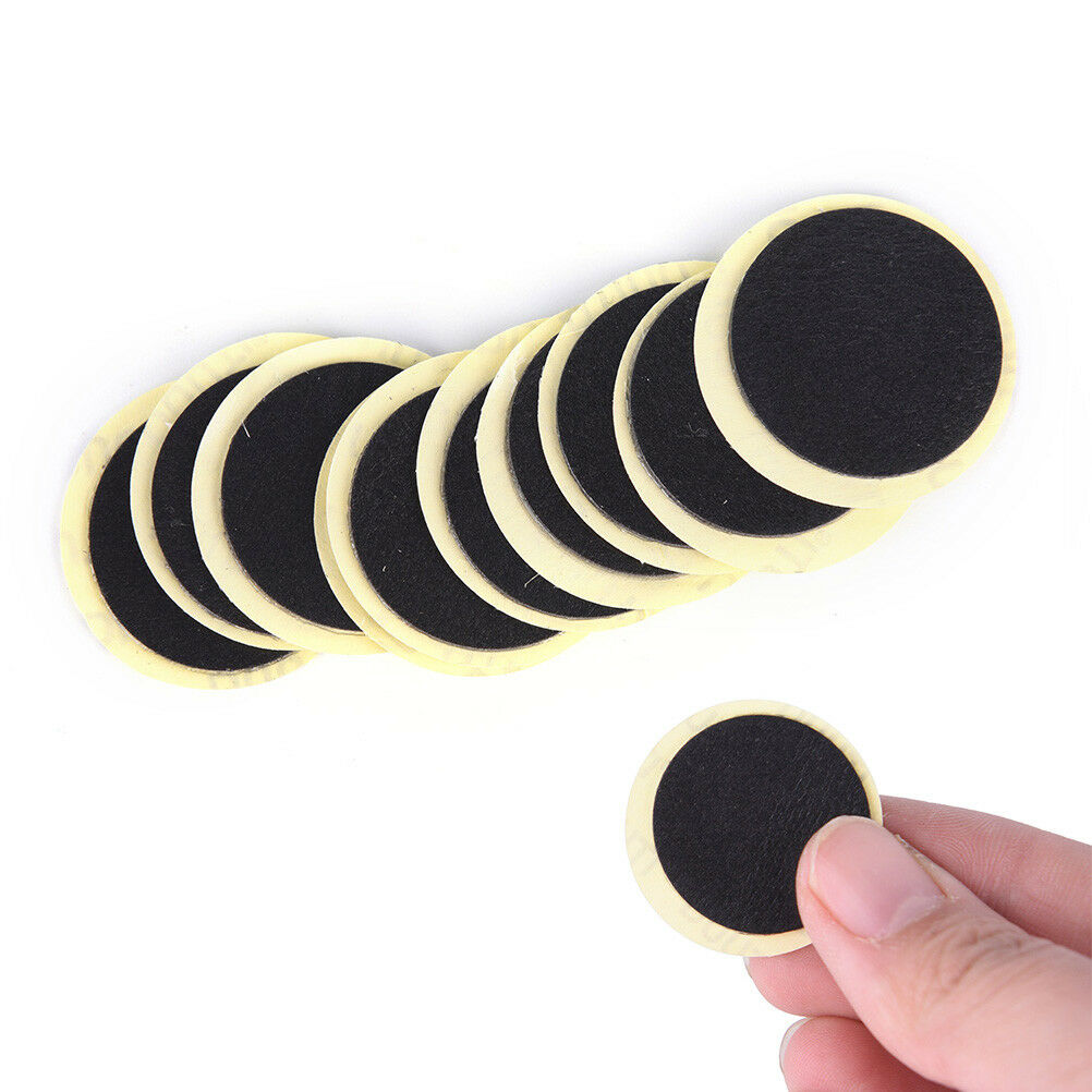 10pcs 25mm Self Adhesive Glueless Bike Patch Puncture Tyre Tire Tube Repair DD