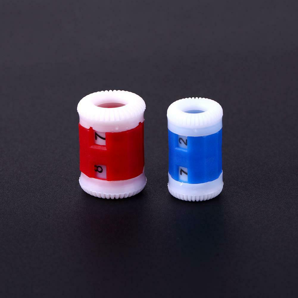 2pcs Plastic Knitting Needles Row Counters Crochet Weaving Knit Stitch Tool # @