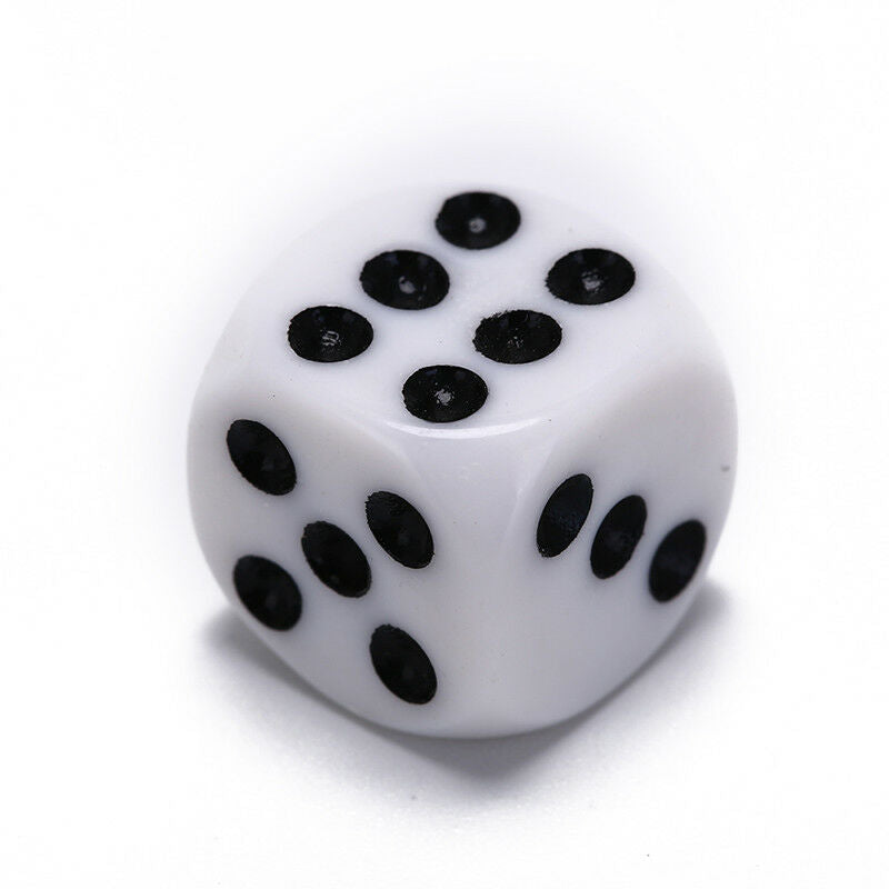 5pcs 16mm drinking dice acrylic white round corner hexahedron dice club parE DD