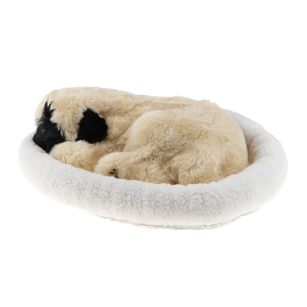 Simulation Dog with Breath Stuffed Animal Ornament Home Decor Pug