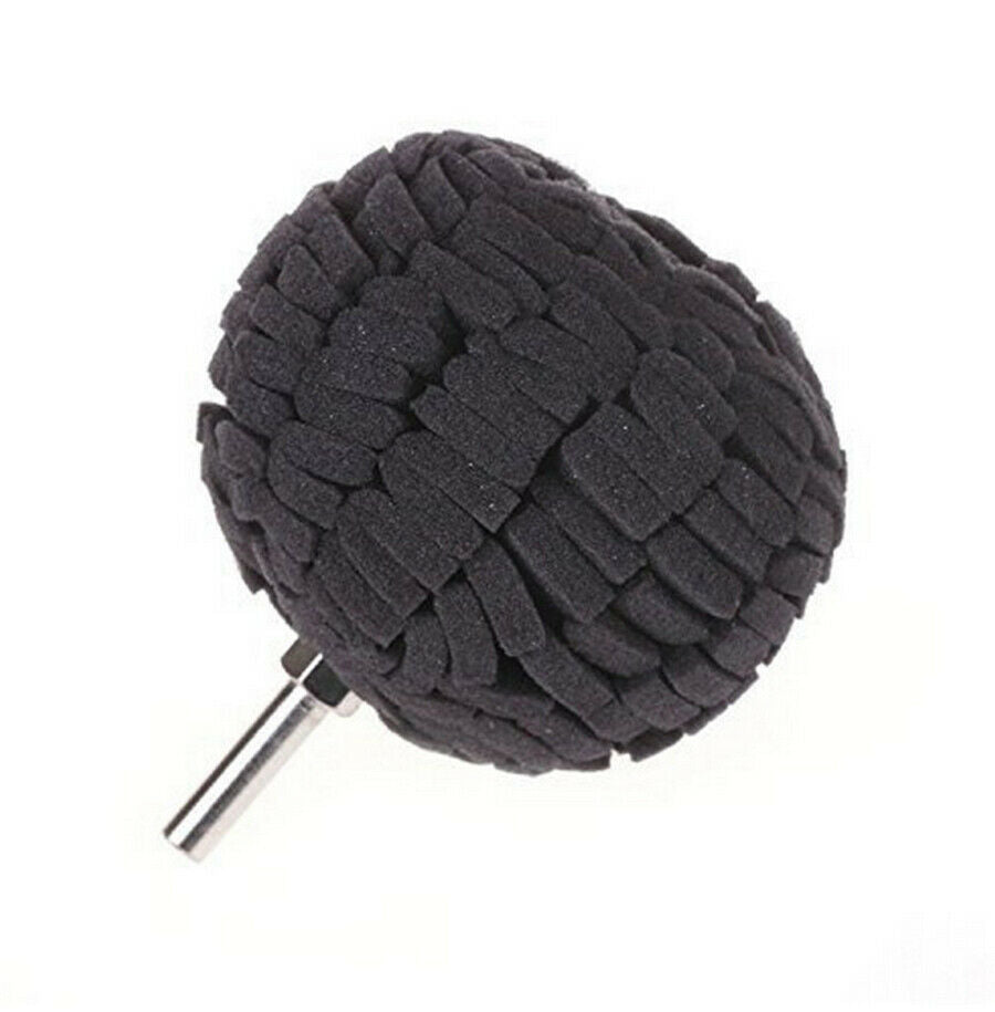 3Pc Black 3" Buffing Ball Finishing Buff Polishing Pad For Car Cleaning Buffing