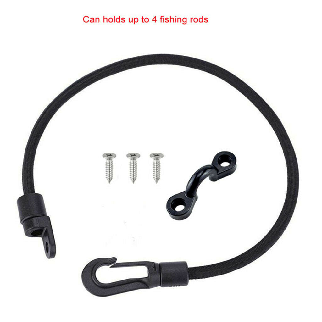 12inch Boat Fishing Rod Tamer Holder Hold Down Elastic Rope Bungee Cord Part