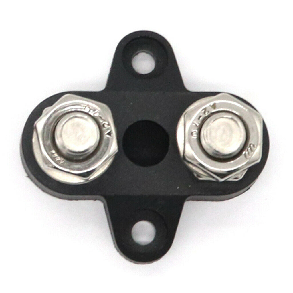 Stainless Steel Insulated Terminal Block Dual Stud M8 5/16 inch Red+Black
