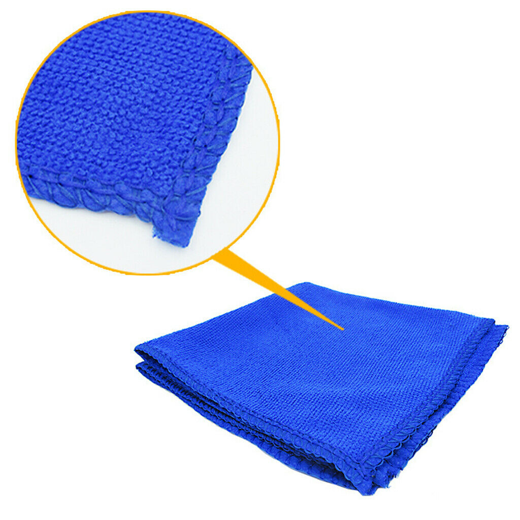 3X Blue Car Cleaning Towel Microfiber Auto Detailing Towel