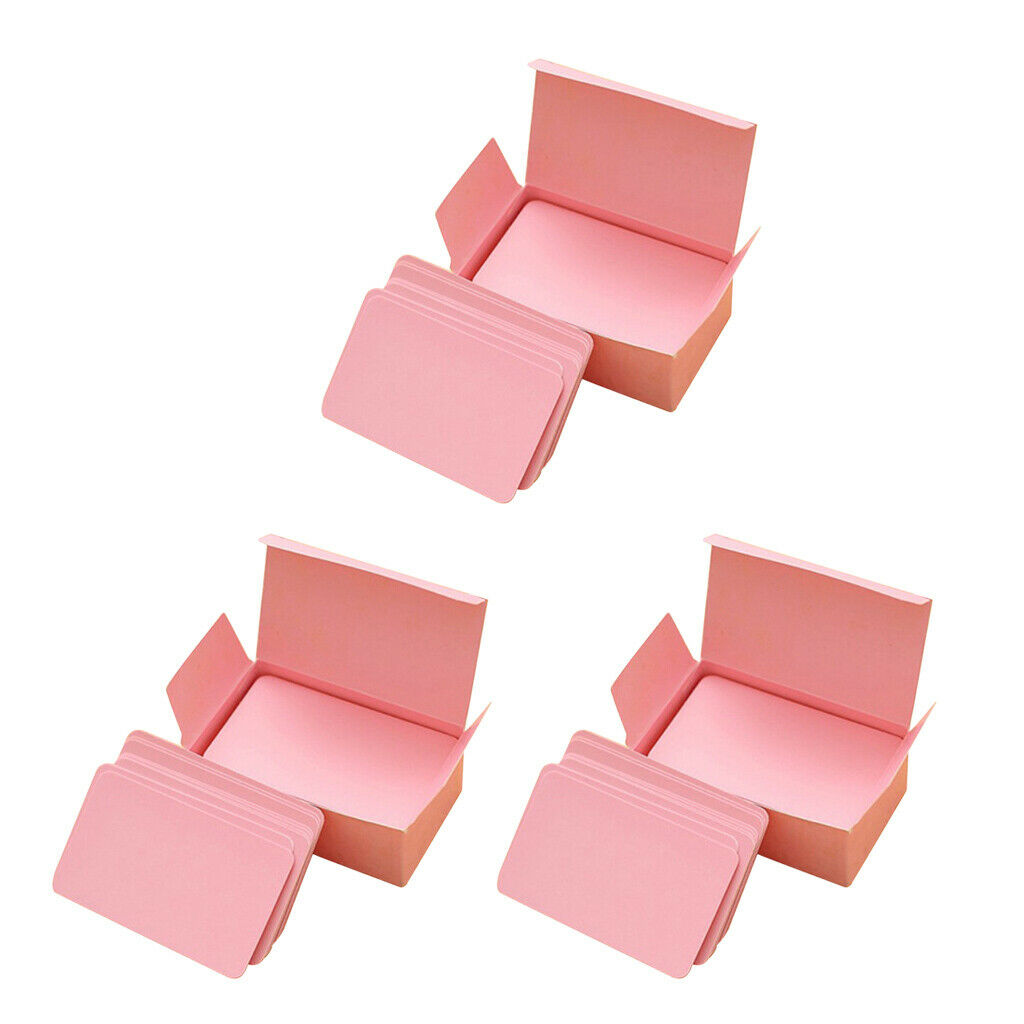 3 Box Paper Note Cards DIY Quick Invitation Graffiti Study Pink 90x54mm
