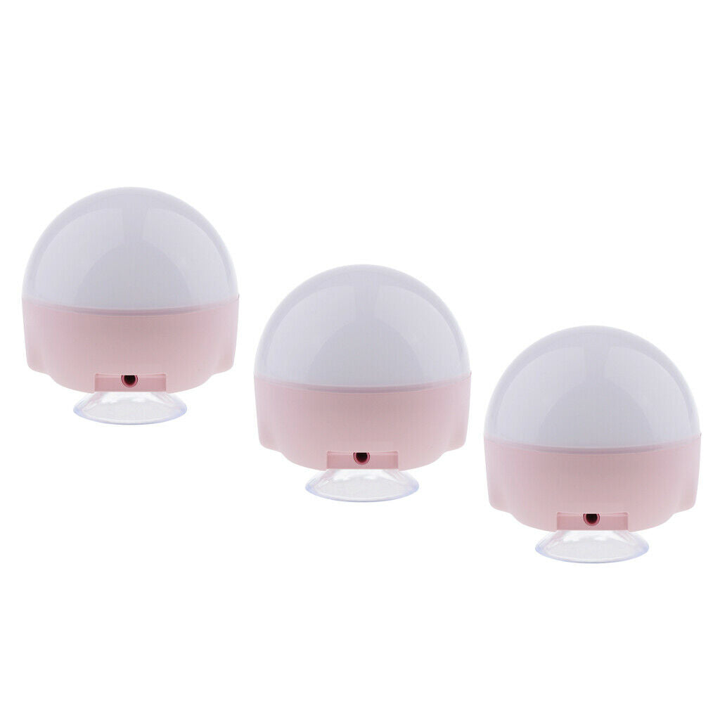 Lots 3 Vanity Mirror Light Adjustable Lighting Led Lights w/ Suction Cup for