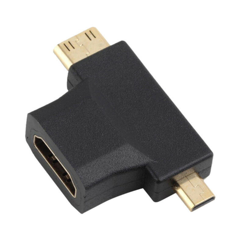 3 In 1 Micro Male Mini Hdmi Male To Hdmi Female Cable Adapter Converte JDUKOY1
