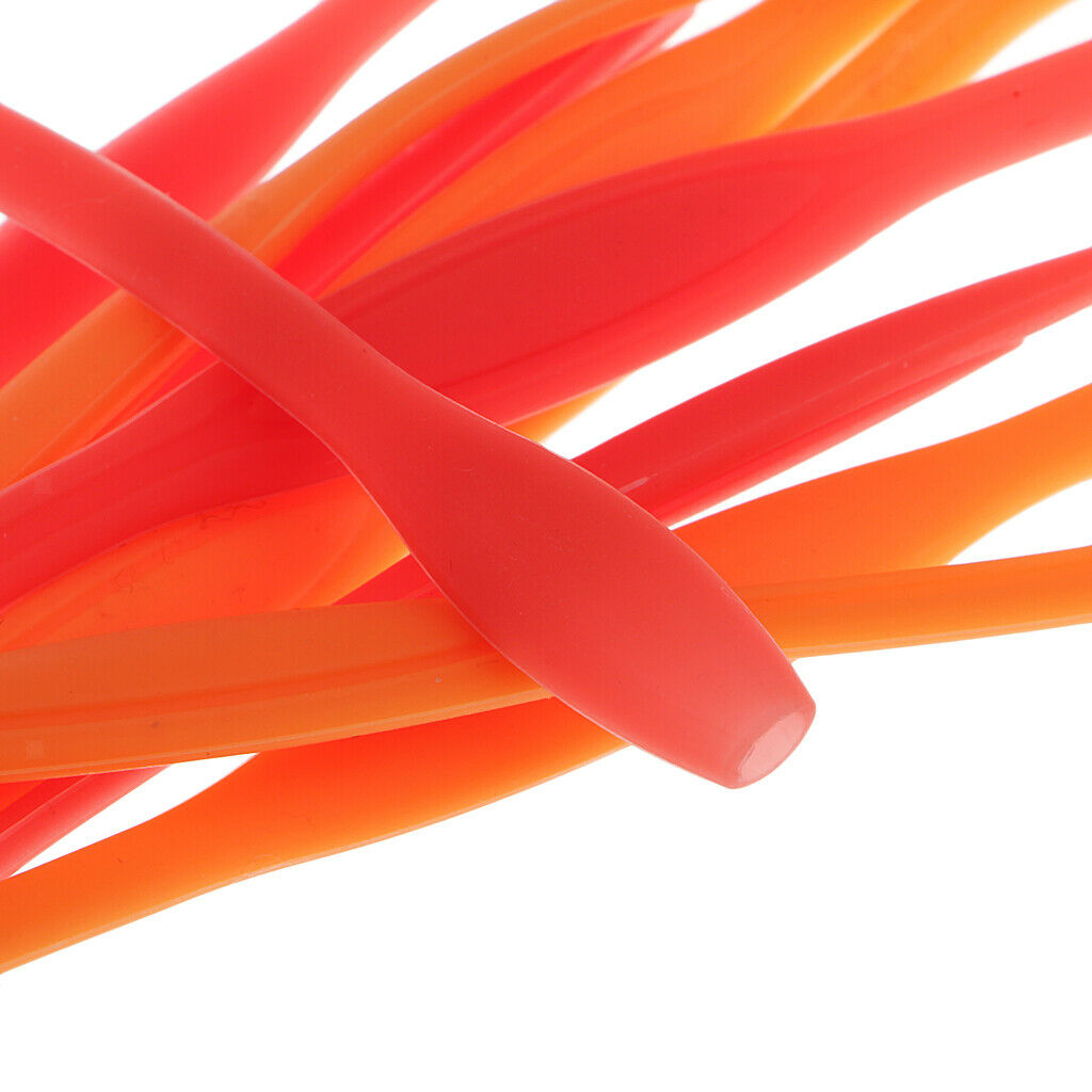 10 Piece Soft Silicone Eyeglasses Strap Cord Holder Red Orange