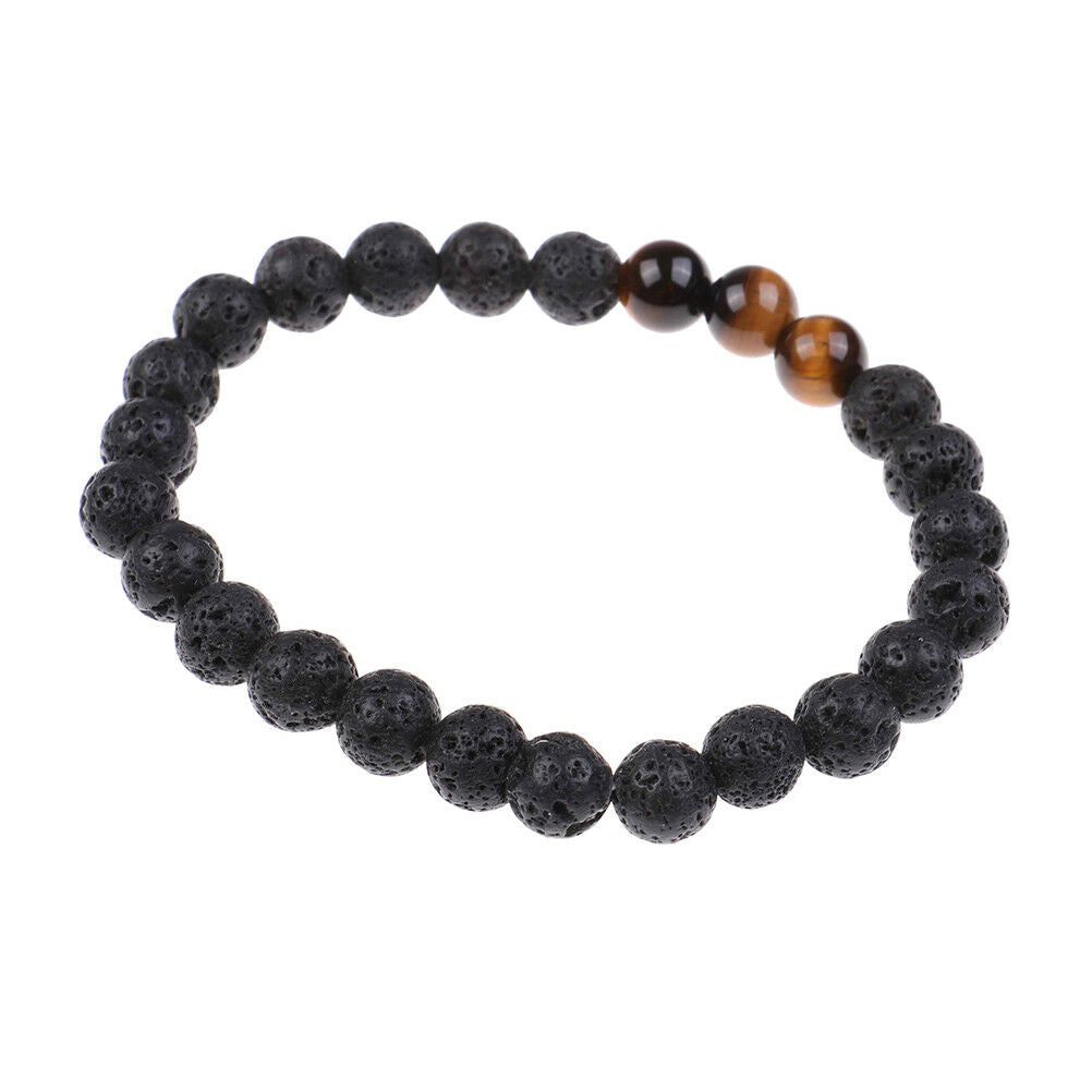 1Pc Essential Oils Diffuser Bead Bracelet Lava Rock Eye For Women M TH
