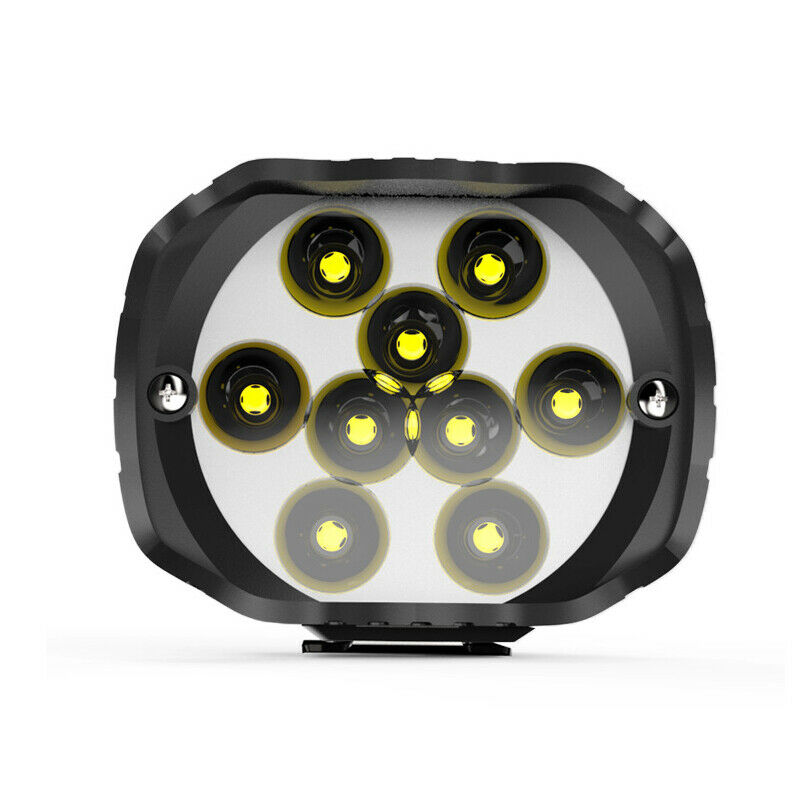 Motorcycle LED Headlight Fog Light 9 Lamp Beads Spotlight for Dirt Bike Scooter
