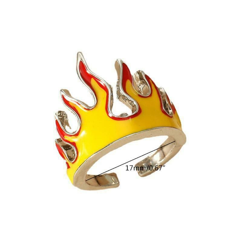 Creative Personality Punk Flame Ring For Men Women Boys Party Jewelry Gift