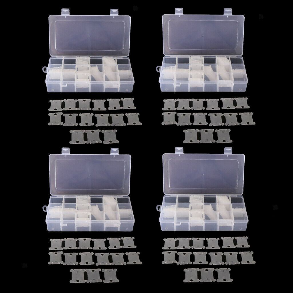 4pcs 18 Slots Embroidery Floss Organizer Boxes with Floss Bobbins