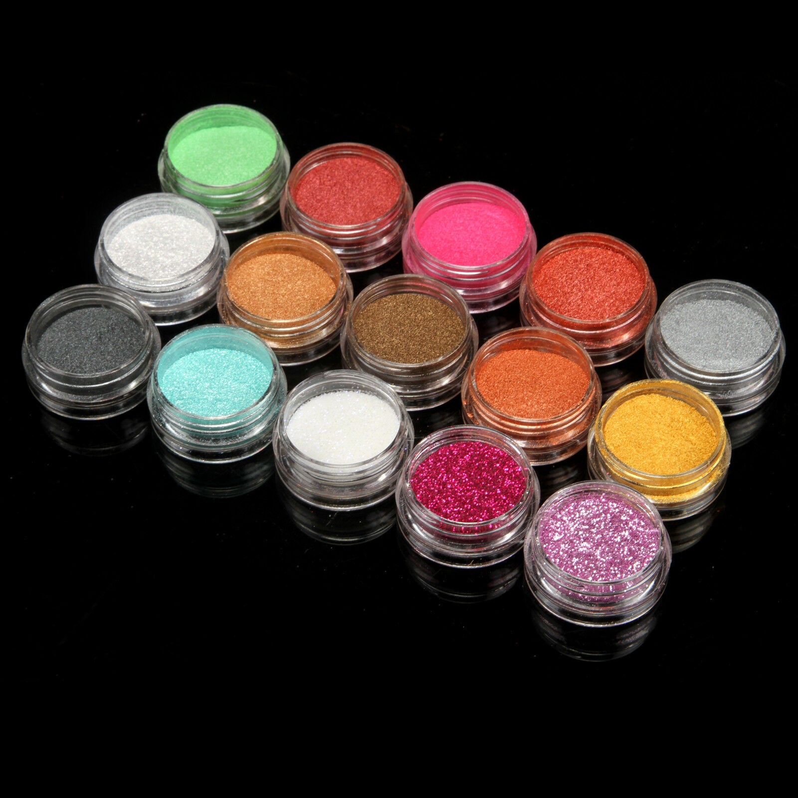 15 Mix Colors/Set Eyeshadow Eye Loose Powder Fine Glitter Dust Cosmetics Kit