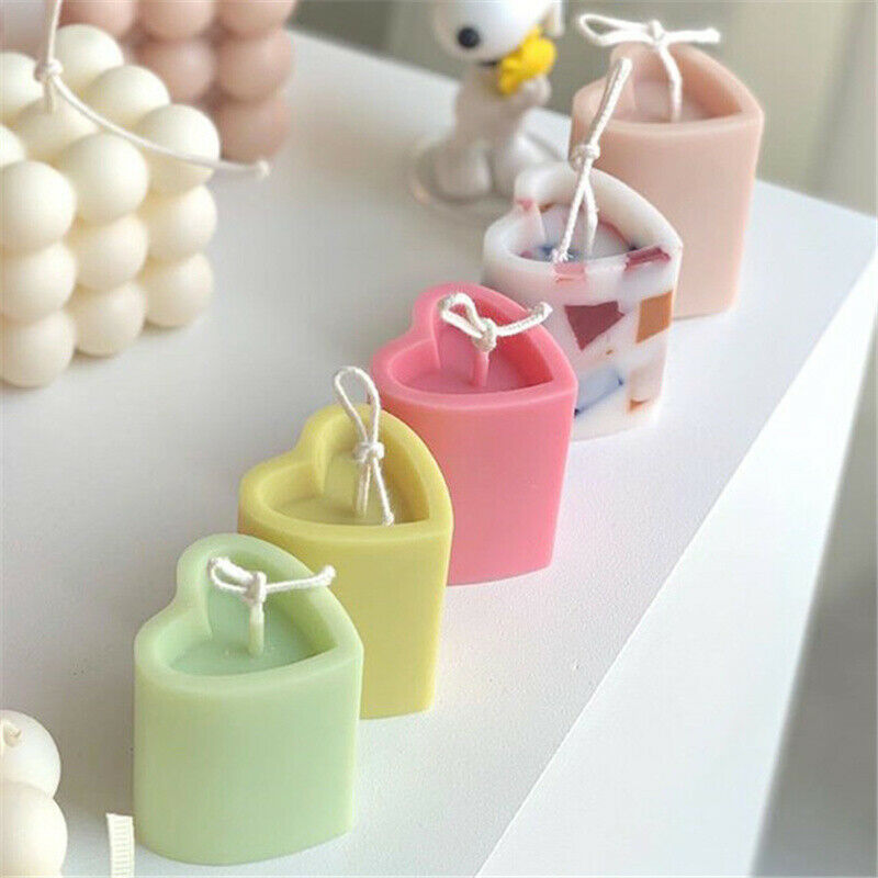 Heart-shaped Candle Mold DIY Handmade Soap Candle Mould Acrylic Candle Making