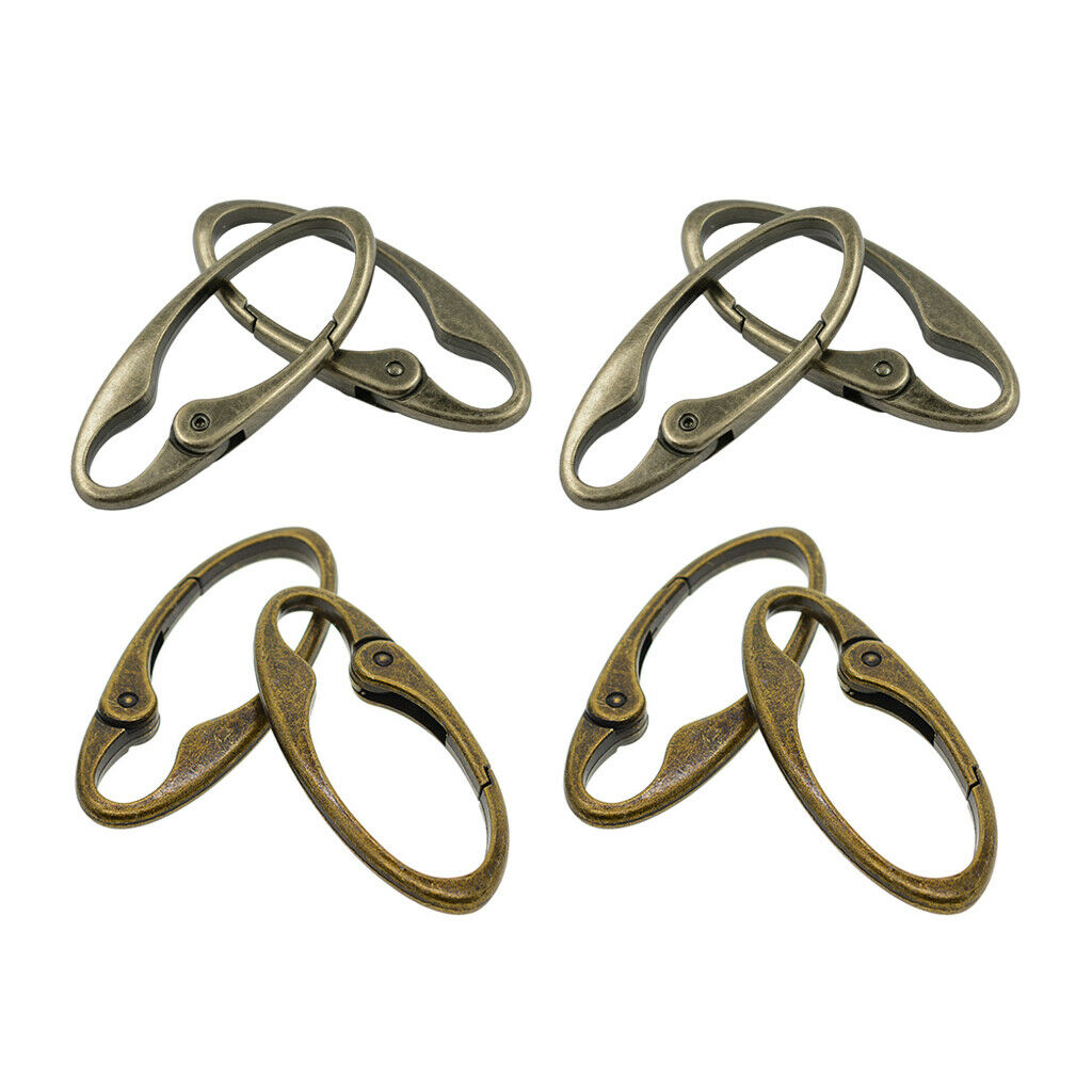 4 Pieces 4pcs Metal Spring Snap Hooks Clip Heavy Duty Keychain Hiking Camp