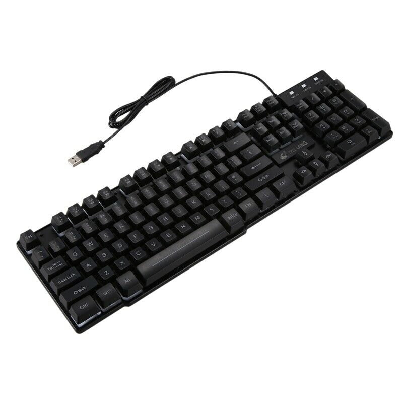 4X(ZIYOULANG Wired Keyboard Mouse Combination LED Light Mechanical Contact K1Q5)