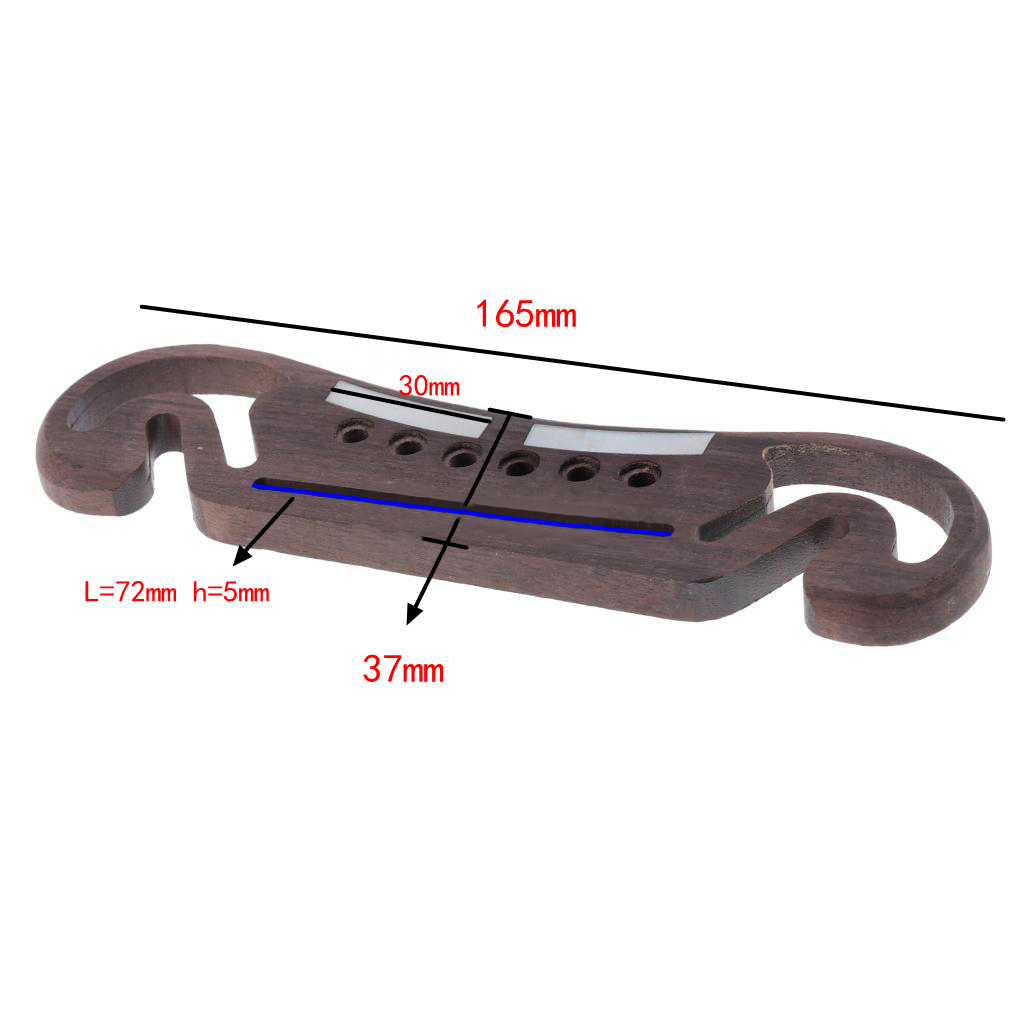 Rosewood Bridge Saddle Rosewood Durable DIY Guitar Replacement Accessories
