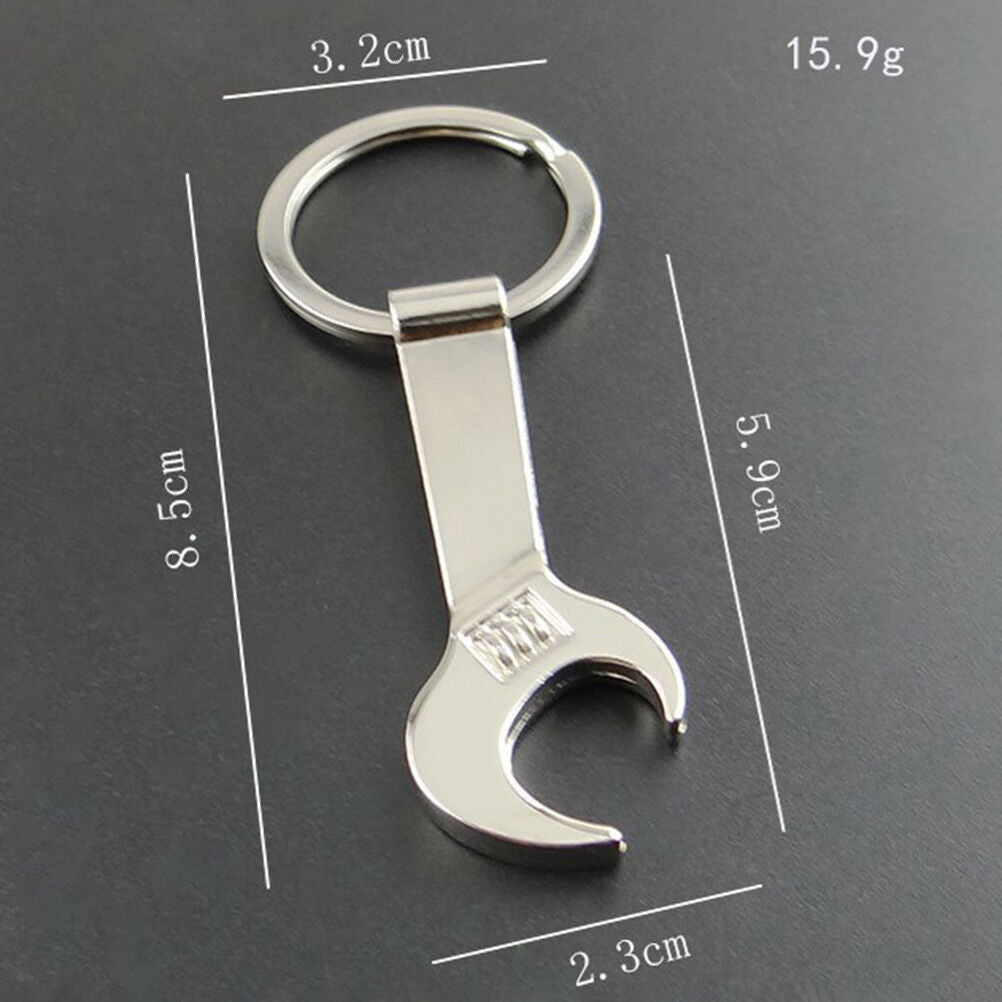 Eco-friendly Metal Wrench Spanner Beer Bottle Opener Keys Chain Keyring Gi.l8