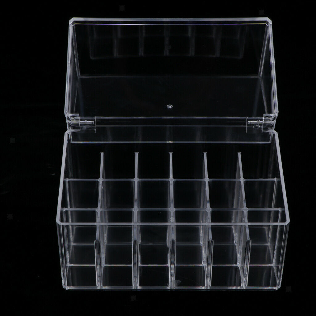 Pack of 2 Clear Make-up Brush Storage Organizer Display Lipstick Holder