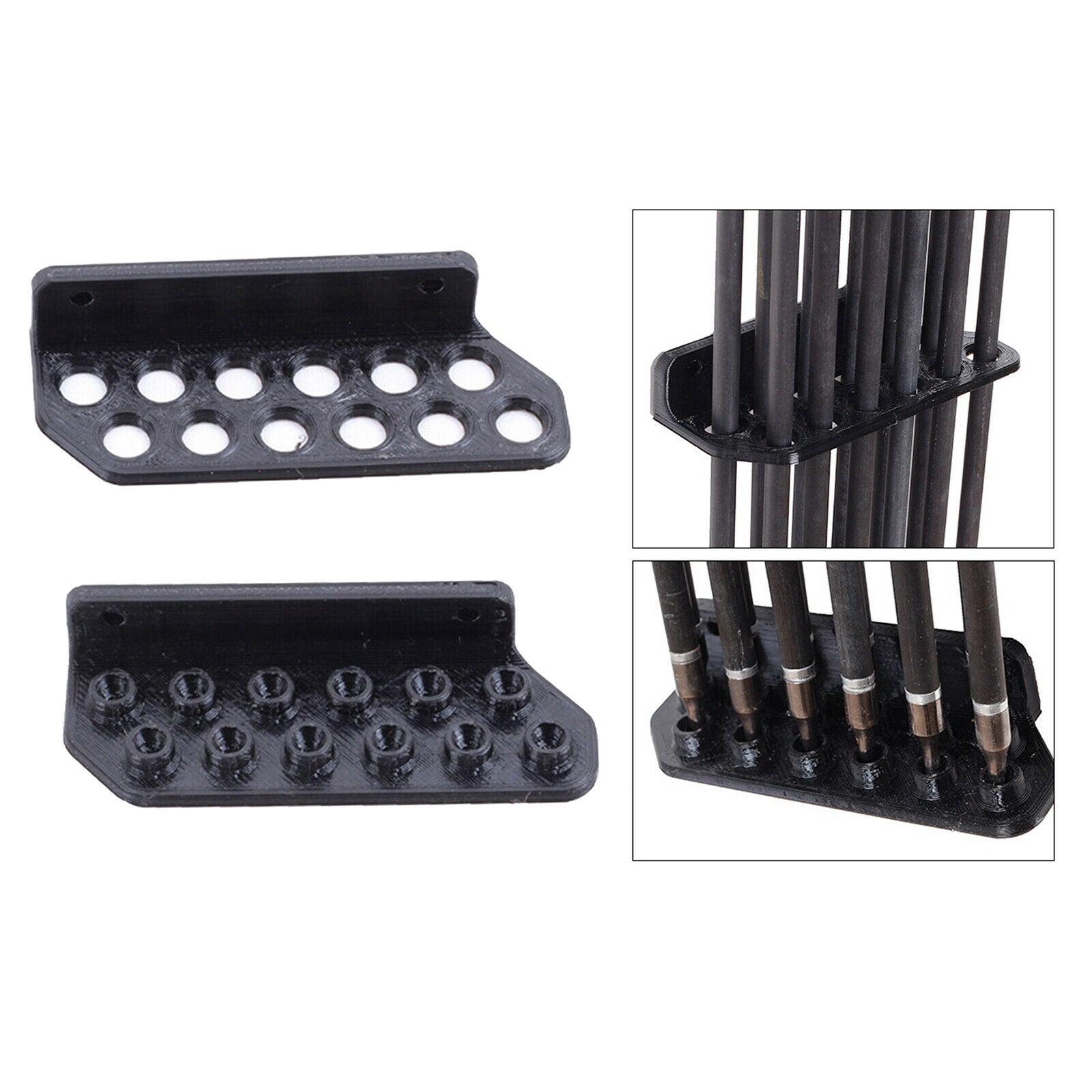 Wall-mounted 12 Arrow Holder Organizer Display Rack Stand Hunting Black