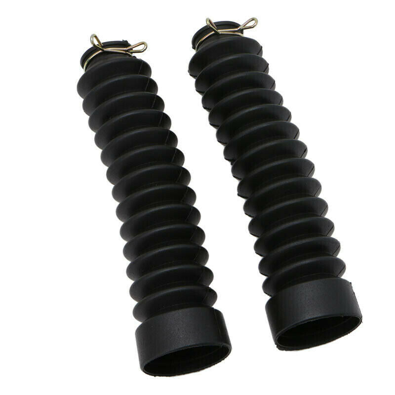 2Pcs Black Rubber Motorcycle Front Fork Shock Absorber Dust Cover For CG125DEAU