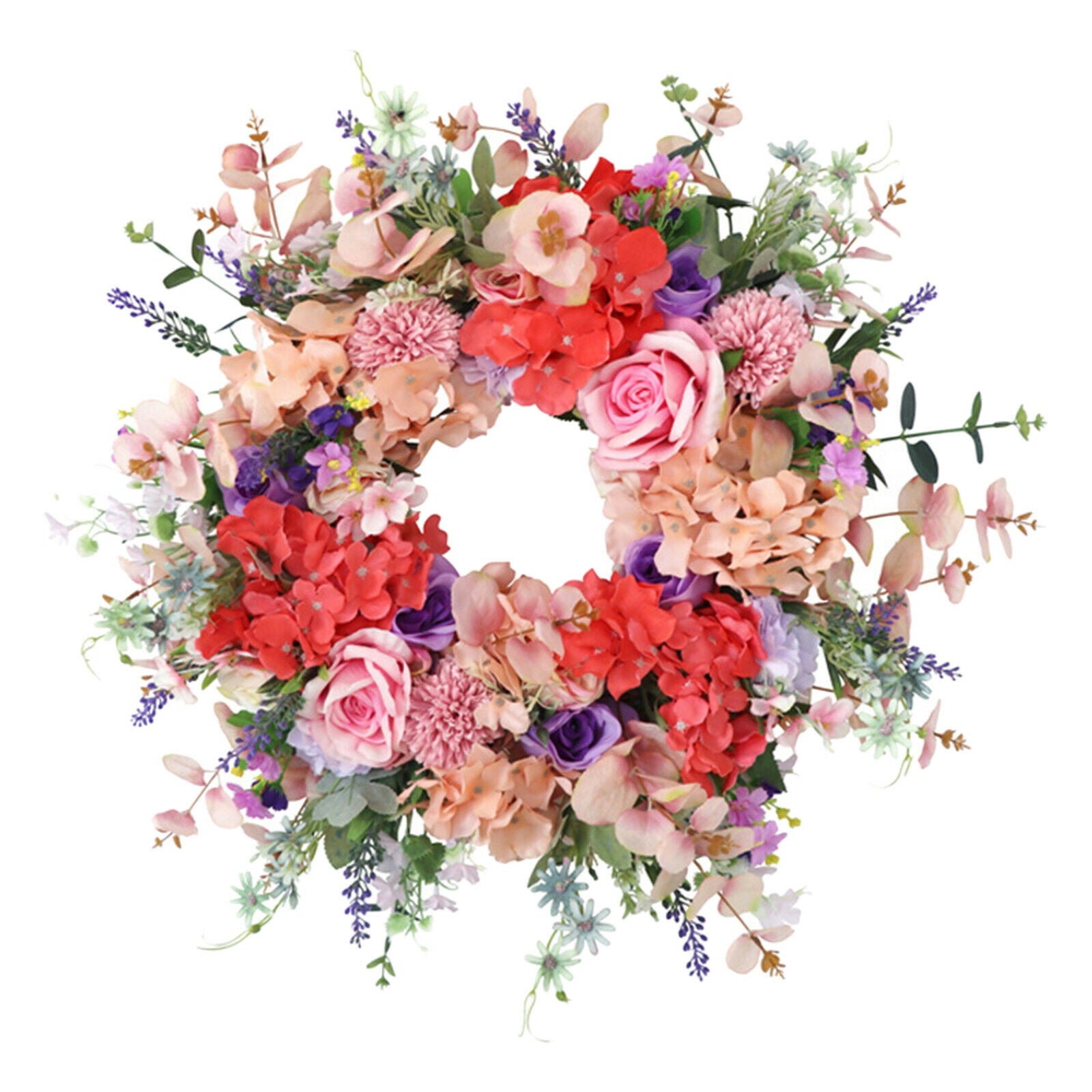 Rose Wreath Greenery Hanging Wall Front Door Large Garland Festival Decor