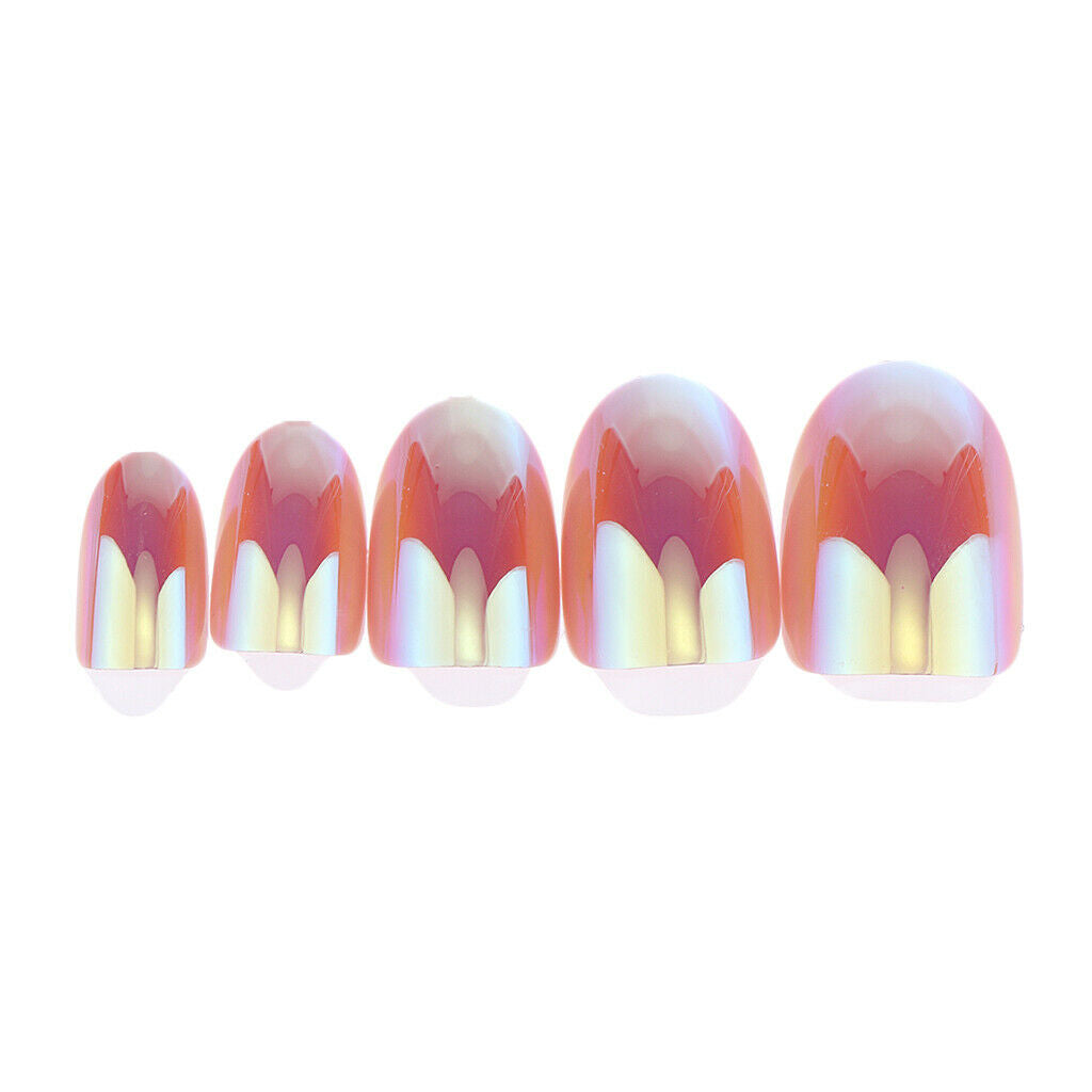10pcs Portable Nail Art Suction Stick Tool With 24 Pieces Shimmer False Nail