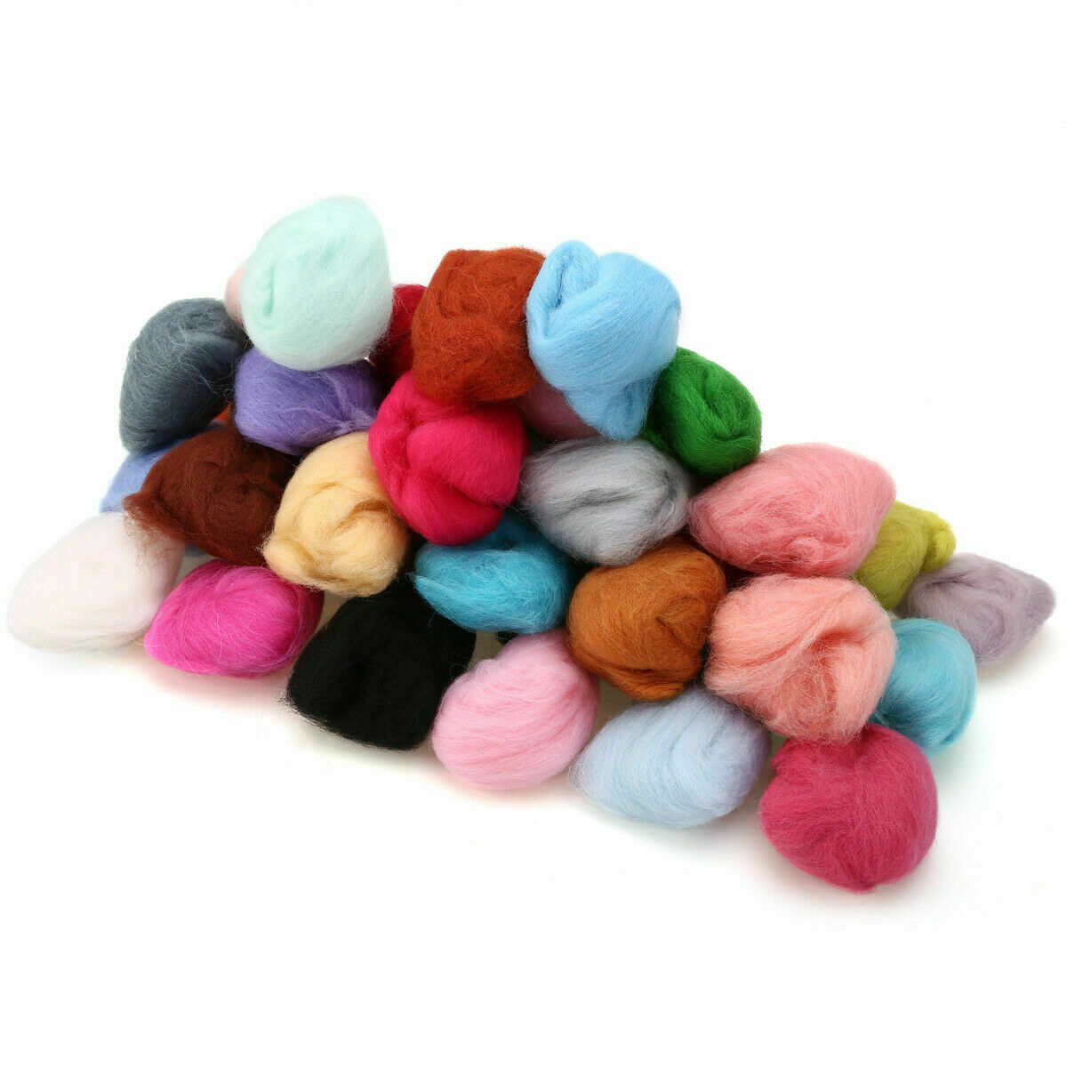 120g  Wool Fibre  Roving For Needle Felting Materials Lot Color option