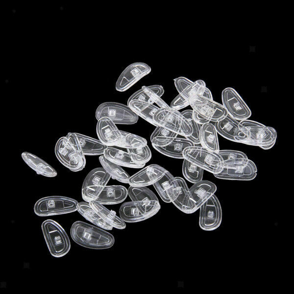 50x Screw in Silicone Clear Nose Pads For Eyeglass Sunglasses Glasses Spectacles