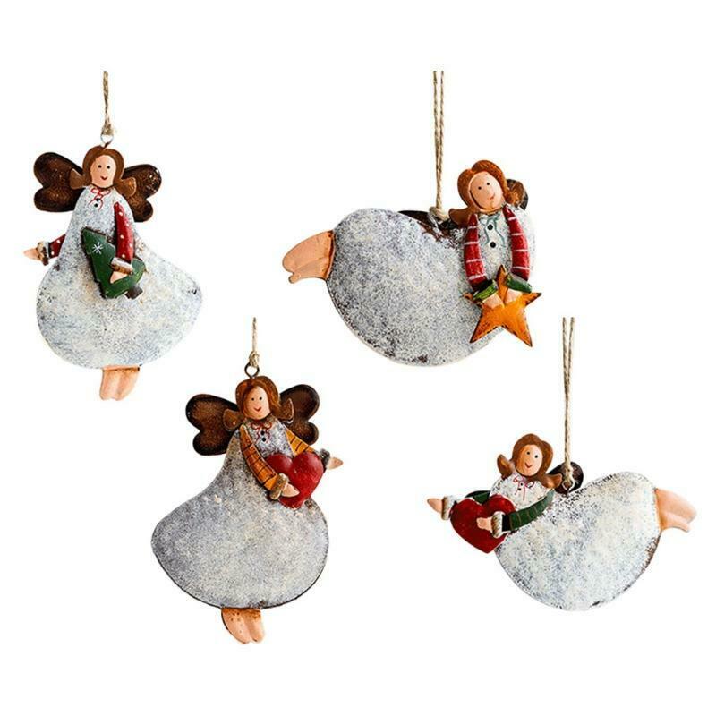 4 Pcs Angel Hanging Ornaments Christmas Dancing Festival Party Home Decoration
