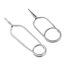 2pcs Stainless Steel Fly Tying Hackle Pliers Fly Tying Tools 2 Size